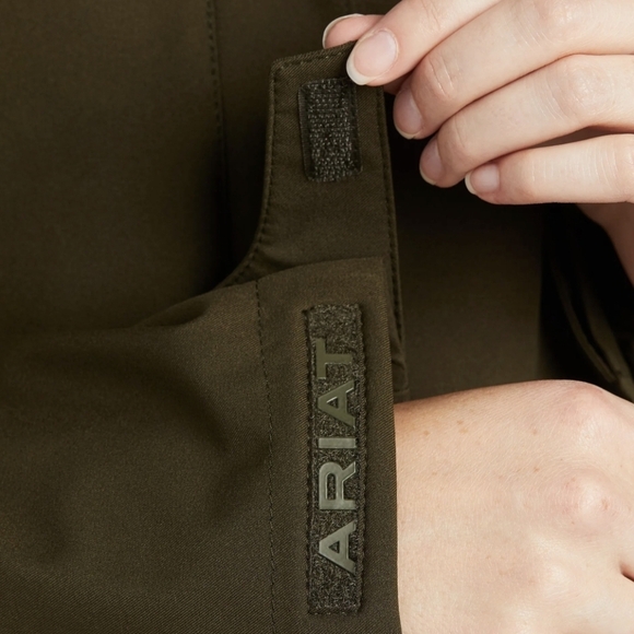 Ariat Ladies Coastal Waterproof Jacket, Relic, Size Medium Olive green - Picture 6 of 13